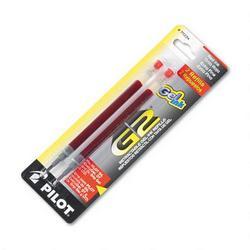 Pilot Corp. Of America Refills for G2 Gel, Dr. Grip Gel, ExecuGel Roller, Extra Fine, Red Ink, 2/Pack