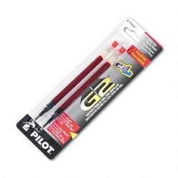 Pilot Corp. Of America Refills for G2 Gel, Dr. Grip Gel, ExecuGel Roller, Fine Point, Red Ink, 2/Pack