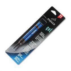 Parker Pen Company/Sanford Ink Company Refills for Parker Gel Ink Rollerball Pens, Medium Point, Blue Ink, 2/Pack