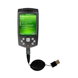Gomadic Retractable USB Cable for the HTC P6500 with Power Hot Sync and Charge capabilities - Brand