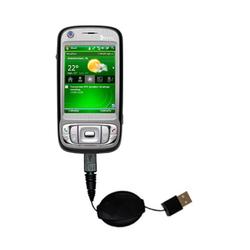 Gomadic Retractable USB Cable for the HTC TILT with Power Hot Sync and Charge capabilities - Brand w