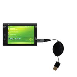 Gomadic Retractable USB Cable for the HTC X7500 with Power Hot Sync and Charge capabilities - Brand