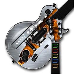 WraptorSkinz Ripped Metal Fire Skin by TM fits Nintendo Wii Guitar Hero III (3) Les Paul Controller