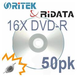 Bastens Ritek RiData 16X DVD-R silver matte in cake box (BAST-842613046774)