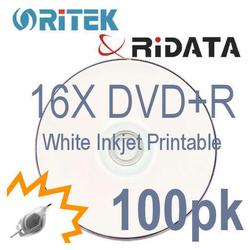 Bastens Ritek RiData 16X DVD+R white inkjet printable in 50pc shrink wrap