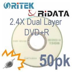 Bastens Ritek RiData 2.4X DVD+R dual layer Logo in 25pc/cakebox