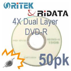 Bastens Ritek RiData 4X DVD-R dual layer logo In 25pc/cakebox