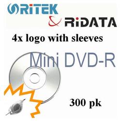 Bastens Ritek RiData 4X Mini DVD-R logo with sleeves