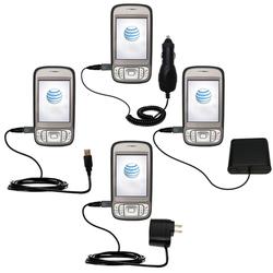 Gomadic Road Warrior Kit for the HTC 3G UMTS PDA Phone includes a Car & Wall Charger AND USB cable AND Batte