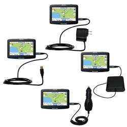 Gomadic Road Warrior Kit for the Magellan Roadmate 1400 includes a Car & Wall Charger AND USB cable AND Batt