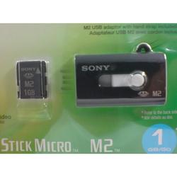 Sony SONY MSA1GU2 1GB MEMORY STICK MICRO M2 W USB ADAPTOR