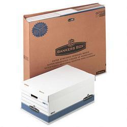 Fellowes STOR/FILE™ Storage File, Lift Off Lid, Legal Size, White/Blue, 12/Ct