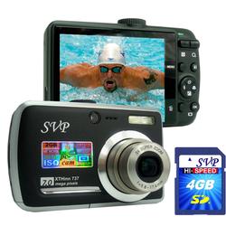 SVP Xthinn 737 Black - 7 Mega Pixels Digital Camera/ Video Recorder/ CCD Sensor/ 3X Optical Zoom + 4