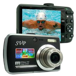 SVP Xthinn 737 Black - 7 Mega Pixels Digital Camera/ Video Recorder/ CCD Sensor/ 3X Optical Zoom