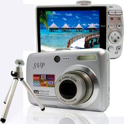 SVP Xthinn 737 Silver - 7 Mega Pixels Digital Camera/ Video Recorder/ CCD Sensor/ 3X Optical Zoom + (X737STRI)