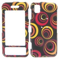 Wireless Emporium, Inc. Samsung Instinct M800 Black w/Circle Designs Snap-On Protector Case Faceplate