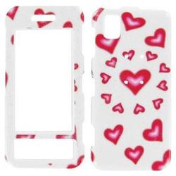 Wireless Emporium, Inc. Samsung Instinct M800 Glitter Hearts Snap-On Protector Case Faceplate