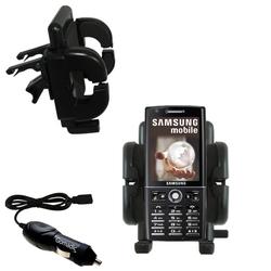 Gomadic Samsung SGH-i550w Auto Vent Holder with Car Charger - Uses TipExchange