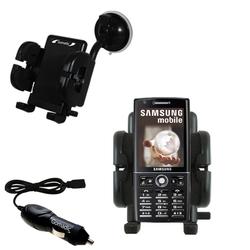 Gomadic Samsung SGH-i550w Auto Windshield Holder with Car Charger - Uses TipExchange