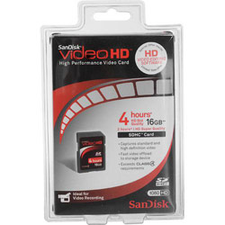 SanDisk 16GB Video HD SDHC Memory Card