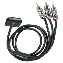 Scosche showTIME iPod A/V Cable - 3 x RCA - 1 x Proprietary - 6ft