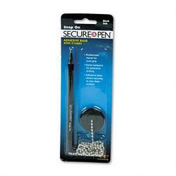 Mmf Industries Secure A Pen® Counter Pen with Base, Med. Point, Black
