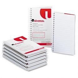 Universal Office Products Side Wirebound Memo Book, 5 x 3, Narrow Ruled, 50 Sheets/Book, 12 Books/Box