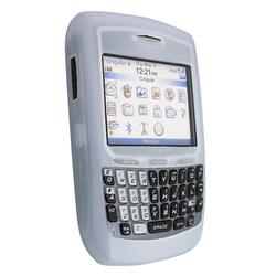 Eforcity Silicone Skin Case for Blackberry Curve 8700, Clear White / Translucent