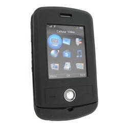 Eforcity Silicone Skin Case for LG Shine CU720, Black by Eforcity