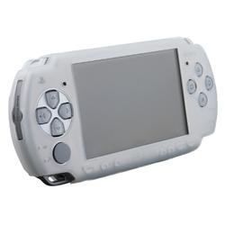 Eforcity Silicone Skin Case for Sony PSP Slim 2000, Clear White