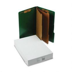 S And J Paper/Gussco Manufacturing Six Section Classification Folios with Fasteners, Legal, Forest Green, 10/Box