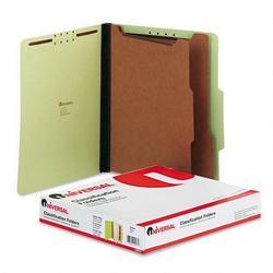 Universal Office Products Six Section Pressboard Classification Folder, Letter Size, Green