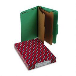 Smead Manufacturing Co. Six Section Pressboard Classification Folders, Legal, Green, 10/Box