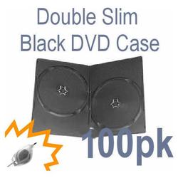 Bastens Slim Double / Dual 2 disc DVD / CD Album Case black 7mm