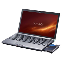 Sony VAIO VGNZ540NAB P8400 2.26GHz 13.1 DURA 1GB 120GB DVD RW CAM 56K 10/1000 WiFi BT FP BUS/XPP