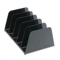 RubberMaid Sort-A-File™ Sorter, 5 Compartments, Plastic, 13-3/8wx9-1/8dx6-3/8h, Black