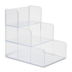 RubberMaid Spacemaker™ 9 x 12 Plastic Three Tier Supplies Bin, Removable Dividers, Clear