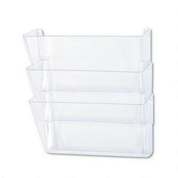 RubberMaid Stak A File™ Three Pocket Wall File, Letter Size, Clear