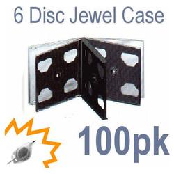 Bastens Standard 6 disc CD / DVD Jewel Case black tray