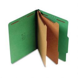 S And J Paper/Gussco Manufacturing Standard Classification Folder, 6 Section, 2 1/4 Exp., Ltr, 15/BX, Emerald Green