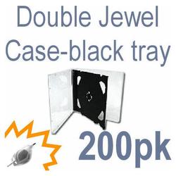 Bastens Standard Double / 2 disc Jewel CD / DVD Case black tray