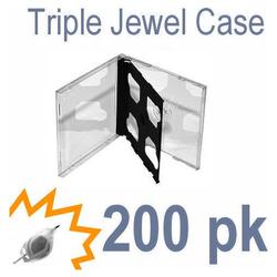 Bastens Standard Triple / 3 disc Jewel CD / DVD Case black tray