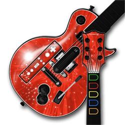 WraptorSkinz Starduct Red Skin by TM fits Nintendo Wii Guitar Hero III (3) Les Paul Controller (GUIT