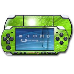 WraptorSkinz Stardust Green Skin and Screen Protector Kit fits Sony PSP Slim