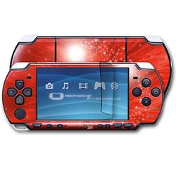 WraptorSkinz Stardust Red Skin and Screen Protector Kit fits Sony PSP Slim