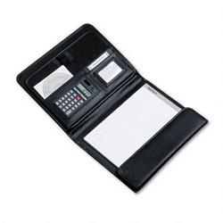 Samsill Corporation Sterling™ Business Tri Fold Padfolio™ with Calculator and Letter Size Pad, Black