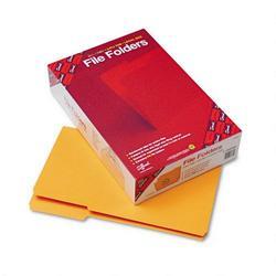 Smead Manufacturing Co. Top Tab File Folders, Double Ply Top, 1/3 Cut, Legal, Goldenrod, 100/Box