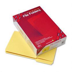 Smead Manufacturing Co. Top Tab File Folders, Double Ply Top, 1/3 Cut, Legal, Yellow, 100/Box