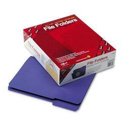 Smead Manufacturing Co. Top Tab File Folders, Double Ply Top, 1/3 Cut, Letter, Purple, 100/Box