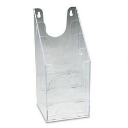 RubberMaid Transparent Acrylic Four Tier Brochure Holder, 4 3/8 Pocket Width